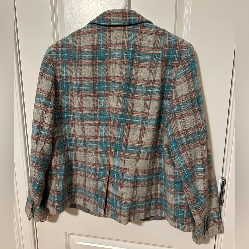 Talbots Plaid Wool Blazer - Picture 2 of 5